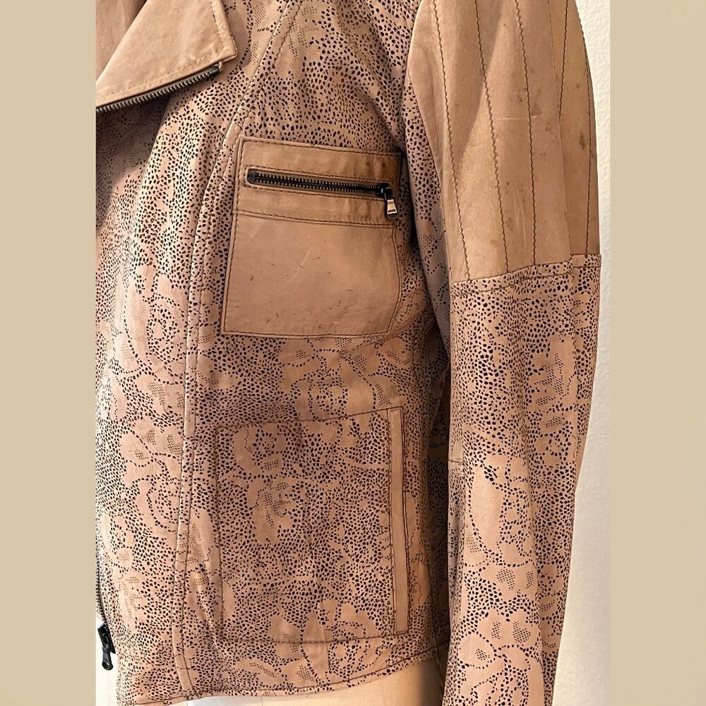 Designer Leather Jacket Tan - Picture 9 of 10